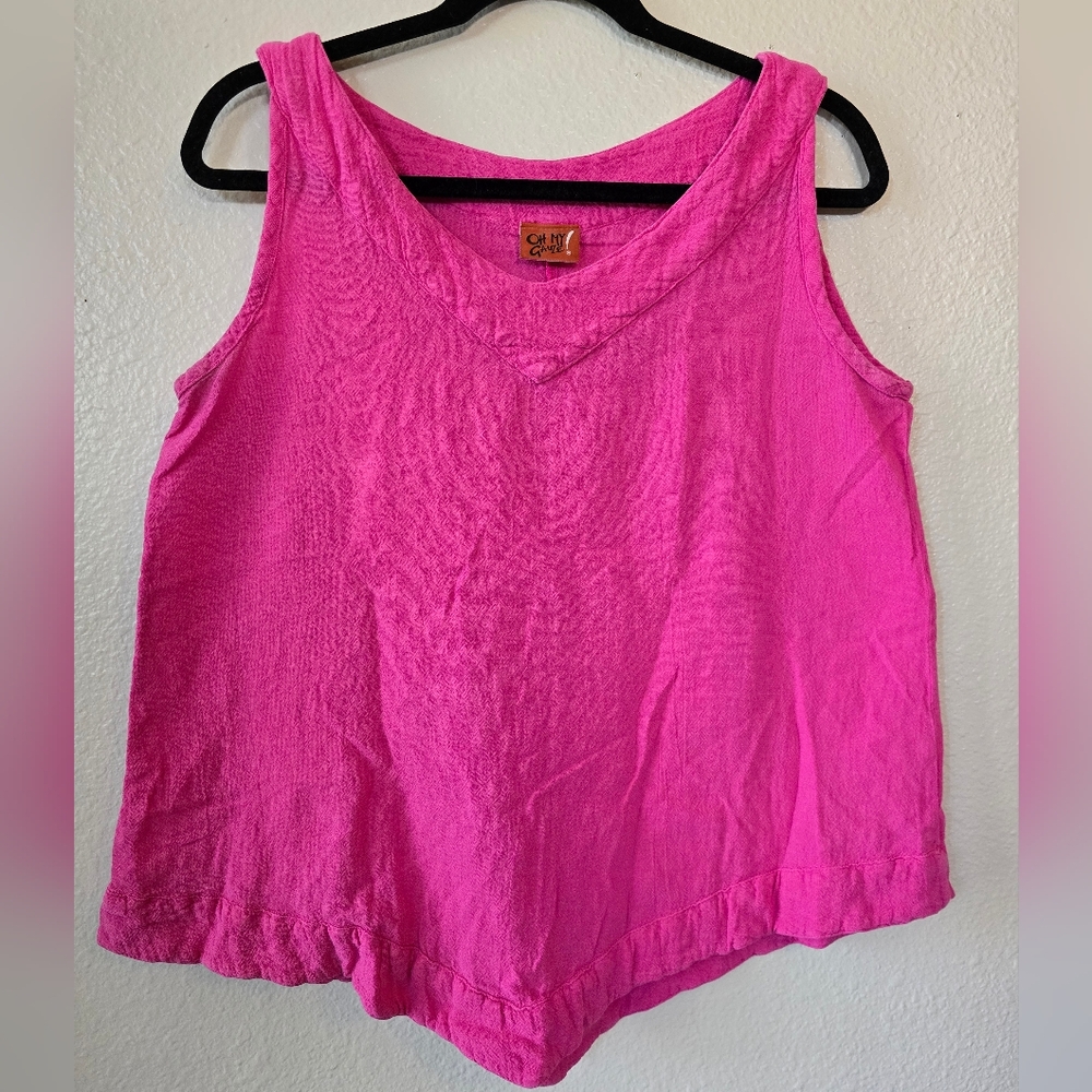 Oh My Gauze! Pink Sleeveless Tank Top